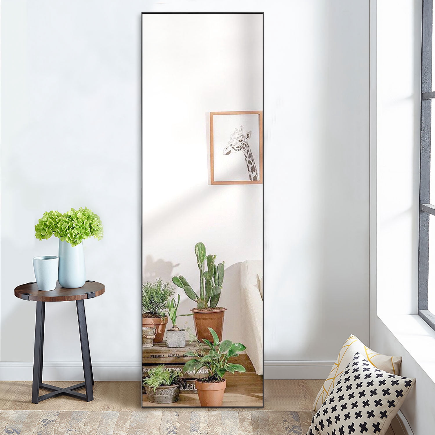 NeuType Full Length Floor Mirror Rectangular Black 51"x16"