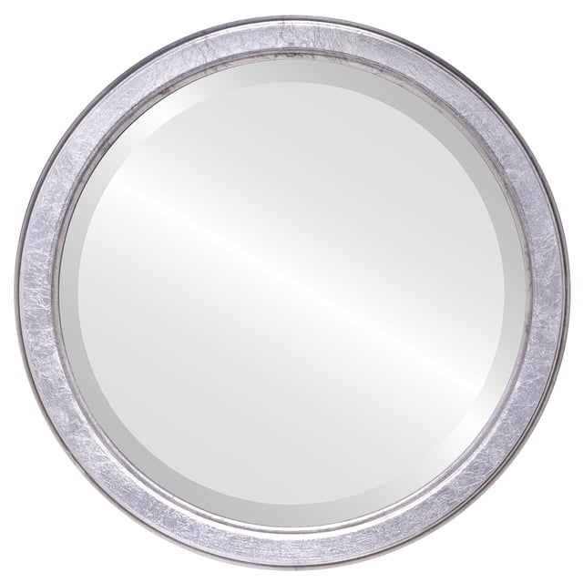 Miroir Encadré Toronto - Feuille d'Argent avec Antique Noir