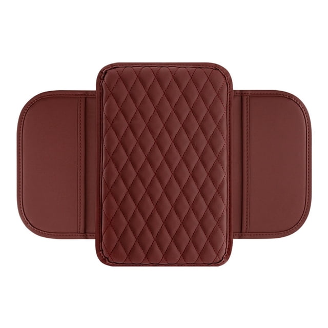 Car Center Console Covers Microfiber Leather Armrest Cover Storage Bags Universal Fit Comfortable