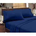 thumbnail image 4 of Hotel Luxurious, 1800 Series Super Soft Embroidery 3 PC Sheet Set (Twin Navy Blue), 4 of 4