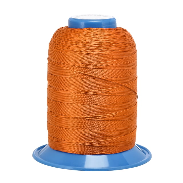 Unique Bargains Fil de Polyester Collé Orange, Extra Résistant 710 Yards 420D/0.45mm