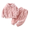 thumbnail image 2 of RXIRUCGD Manteau à Manches Longues pour Enfants, Col Rond, Couche Inférieure en Cuir Artificiel (Rose, Taille: S), 2 of 9
