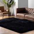 thumbnail image 1 of LaDole Rugs 3x10 ft Fluffy Shaggy Area Runner Rug | Machine Washable Long Carpet For Hallway, Kitchen, Entry Way, Indoor Floor Décor | Black, 1 of 1