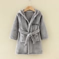 thumbnail image 1 of LSLJS Toddler Baby Boys Girls Cartoon Bathrobe Cape Beach Towel Hoodie Robe Night-Robe, Kids Robe( 1-2 Years, Gray ), 1 of 4