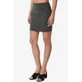 thumbnail image 4 of Jupe Tube Double Couche Taille Haute en Coton Extensible Basique pour Femmes, 4 of 7