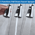 thumbnail image 3 of Kitchen Faucet Head Replacement, 3-Mode (Blade Spray) Pull Down Kitchen Sink Faucet Sprayer Head with 9 Adapters, 3 of 7