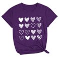 thumbnail image 2 of Meichang T-Shirts de la Saint-Valentin pour Femmes Mignons Cœur Graphique Manches Courtes Col Rond Coupe Ample Cadeaux de la Saint-Valentin, 2 of 3