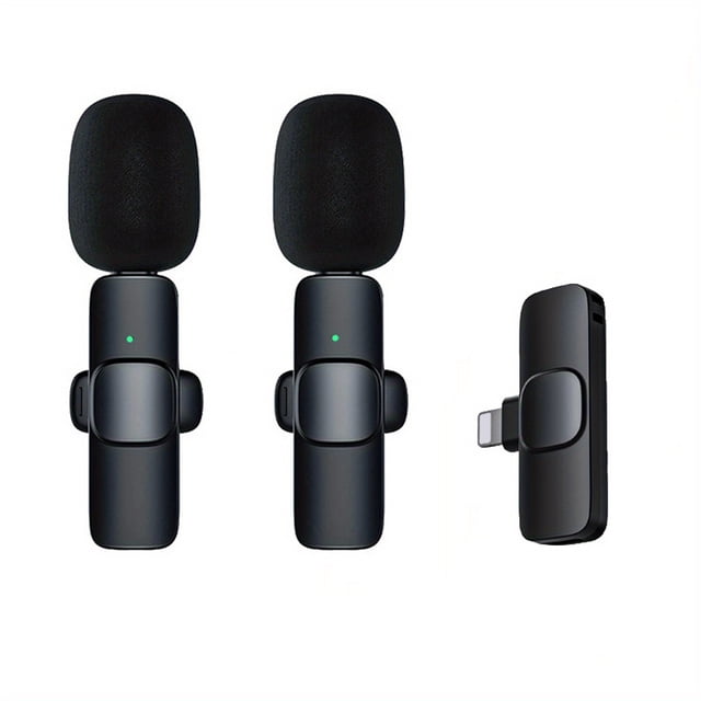 Professional Wireless Lavalier Microphone Plug & Play for iPhone iPad Android USB-C Phone Laptop Audio Video Recording Microphone for YouTube / TikTok / Interviews / Vlog Live Podcast