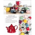 thumbnail image 2 of Abbott Collection Enamel Look Cappucino Cup - Stoneware Mug, Red, 8oz (2.5" H), 2 of 3