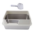 thumbnail image 2 of Cat Litter Box with High Enclosed Side,Stainless Steel Litter Box Stainless Steel Litter Box Enclosed Stainless Steel Large Cat Litter Box XL Litter Box for Multiple Cats, 2 of 7