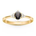 thumbnail image 2 of Birthstone Oval Ring with Shoulder Accents - Smokey Quartz (June), 2 of 5