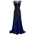 thumbnail image 3 of SMihono Robe Maxi Bohème d'Été pour Femmes Grande Taille Mode Robe Longue Maxi Sans Manches à Col en V à Paillettes pour Soirée, Bal de Promo, Plage, Évasée, 3 of 4