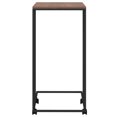 thumbnail image 2 of vidaXL Table d'Appoint avec Roulettes Noir 40x30x63,5 cm Bois Manufacturé, 2 of 4
