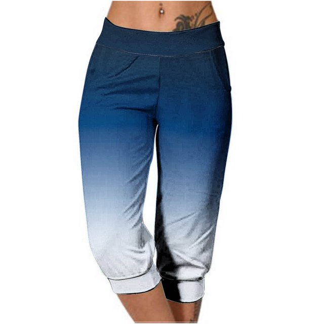 Yuyuzo Womens Capri Pants High Waisted Drawstring Sweatpants Running Gym Cropped Trousers with Pockets