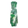 thumbnail image 4 of Lenago Robe Maxi Grande Taille pour Femmes Imprimée Sans Manches à Col Rond Longue Robe Robes d'Été de Plage en Liquidation, 4 of 5