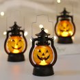 thumbnail image 4 of QualitChoice Pumpkin Skull LED Pony Lantern Halloween Decoration Prop Creative Holiday Bar Party Light LED Oil Lamp Prop Dropshipping No.03 1Set, 4 of 6