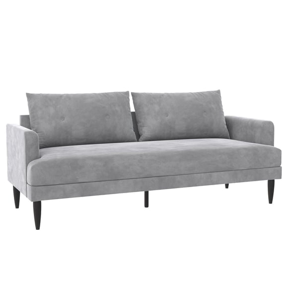 Canapé à Dossier Coussin Novogratz Bailey, Velours Gris Clair
