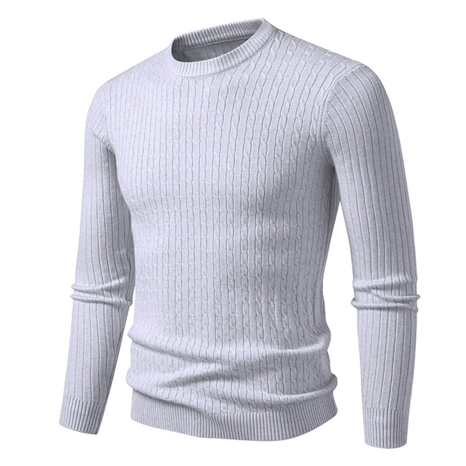 LIaqionyy Chandail pour Homme à Col Roulé, Chandail à Enfiler, Hauts Tricotés Automne Hiver, Chandail Chaud à Enfiler, Coupe Ajustée, Chandail de Base, M-3TG