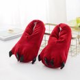 thumbnail image 1 of Pantoufles en Peluche Patte de Monstre Cosplay Pantoufles Patte de Monstre Chaussures d'Intérieur (Rouge, 34-39), 1 of 6