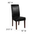 thumbnail image 2 of Greenwich Series Black LeatherSoft Parsons Chair, 2 of 9