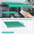 thumbnail image 4 of Outsunny 13' x 10' Electric Retractable Awning w/ Remote Controller, Green, 4 of 10