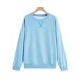 thumbnail image 4 of zanvin T-shirt Ample pour Femme Blouse à Manches Longues Col Rond Hauts Décontractés Chandail, 4 of 4