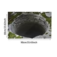 thumbnail image 3 of Huanglei 3D Diatomite Mud Bath Mat Super Absorbent Floor Mat For Bathroom Kitchen Entryway Wicking 1pc, 3 of 4