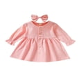 thumbnail image 1 of Robe à Manches Longues pour Bébé Fille, Robe de Princesse pour Fête avec Bandeau, Tenue, 1 of 6