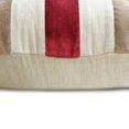 thumbnail image 2 of The HomeCentric Decorative Red Pack of 2, 18"x18" (45x45 cm) Throw Pillows, Velvet & Linen Patchwork Throw Pillows For Couch, Striped Pattern Modern Style Easter - Velvet Band Red, 2 of 5