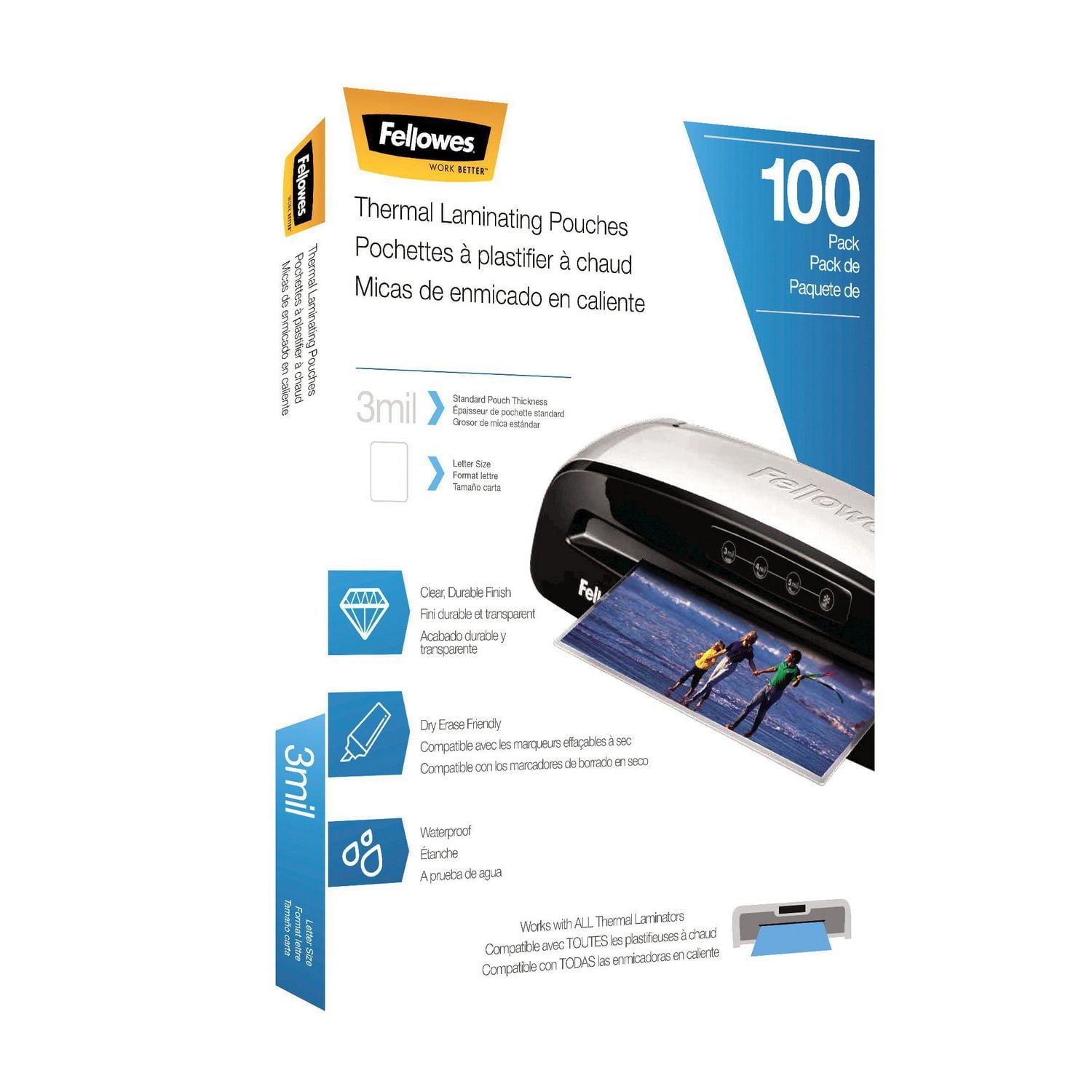 Thermal Laminating Pouches - Letter, 3 mil, 100 pack