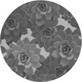 thumbnail image 1 of Ahgly Company Tapis Rond Lavable en Machine Intérieur Transitionnel Gris Loup Gris, 4 Pieds Rond, 1 of 7