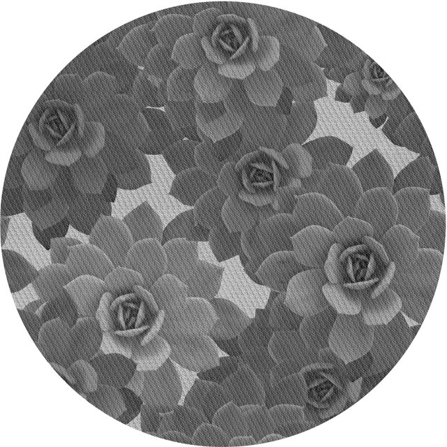 Ahgly Company Tapis Rond Lavable en Machine Intérieur Transitionnel Gris Loup Gris, 4 Pieds Rond