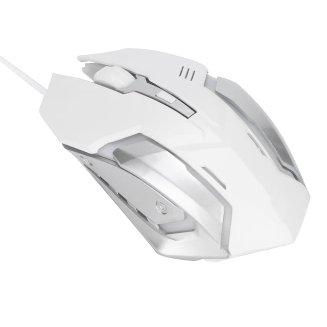 Gaming Mouse Wired, Computer Mouse Wired Sturdy Durable Game Level Sensors for Home for Office Black,White