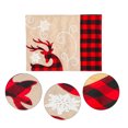 thumbnail image 4 of Red and Black Plaid Christmas Decorations Christmas Decoration Linen Embroidery Table Mat Home Decoration Black and Red Plaid Christmas Decorations Red and Black Christmas Decorations, 4 of 7
