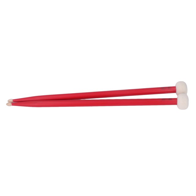 Ensemble de Maillets Tambours, Poignée en Érable Même Accessoire de Percussion pour Jouer Rouge