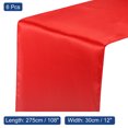 thumbnail image 2 of Unique Bargains 6 Pack Satin Table Runner, 12'x108' Smooth Silk Table Runner, Red, 2 of 7