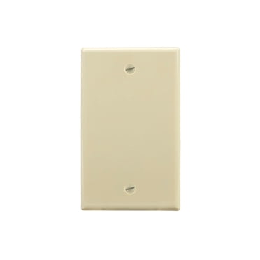 Monoprice 1-Gang Blank Wall Plate - Ivory  for Home ,Office, Personal Install