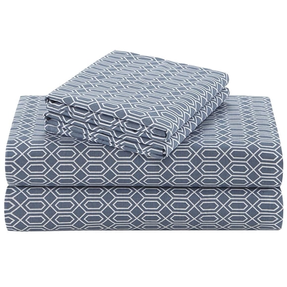 Comfort Spaces Draps 100 % Coton Double, Respirants, Draps en Coton Naturellement Frais, Draps de Lit en Coton Doux avec Poche Élastique de 14 Pouces Convient aux Matelas jusqu'à 16 Pouces, Ensemble de Draps Toutes Saisons, D