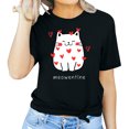 thumbnail image 1 of Meichang T-Shirts pour Femmes, T-Shirts de la Saint-Valentin, Imprimé Drôle, Hauts Mignons, Col Rond, Manches Courtes, T-Shirts de Vacances, Saint-Valentin, 1 of 4