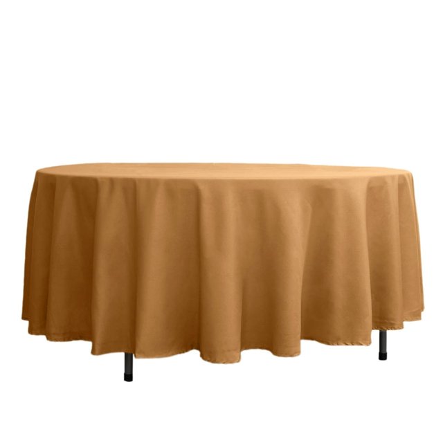 LNGOOR 108” Wholesale Round Tablecloth Polyester Round Table Linens For Wedding Party Banquet Restaurant - WHITE