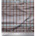 thumbnail image 1 of Soimoi Cotton Voile Fabric Window Pane Check Print Fabric by The Yard 42 Inch Wide, 1 of 3