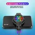 thumbnail image 2 of USB Mobile Phone Cooler Non-Slip Silicone Pads Cooling Phone Cooling Fan Universal Fan Case Overheating Radiator LED RGB Down System Boys Girls Gifts Black, 2 of 8