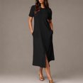 thumbnail image 2 of Robe d'Été pour Femme Dégradé Sans Manches à Col en V Maxi, 2 of 7