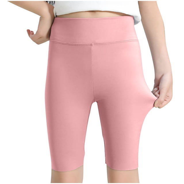 Girls Volleyball Shorts Kids Athletic Biker Dance Gymnastics Compression Running Shorts 2-12 Years