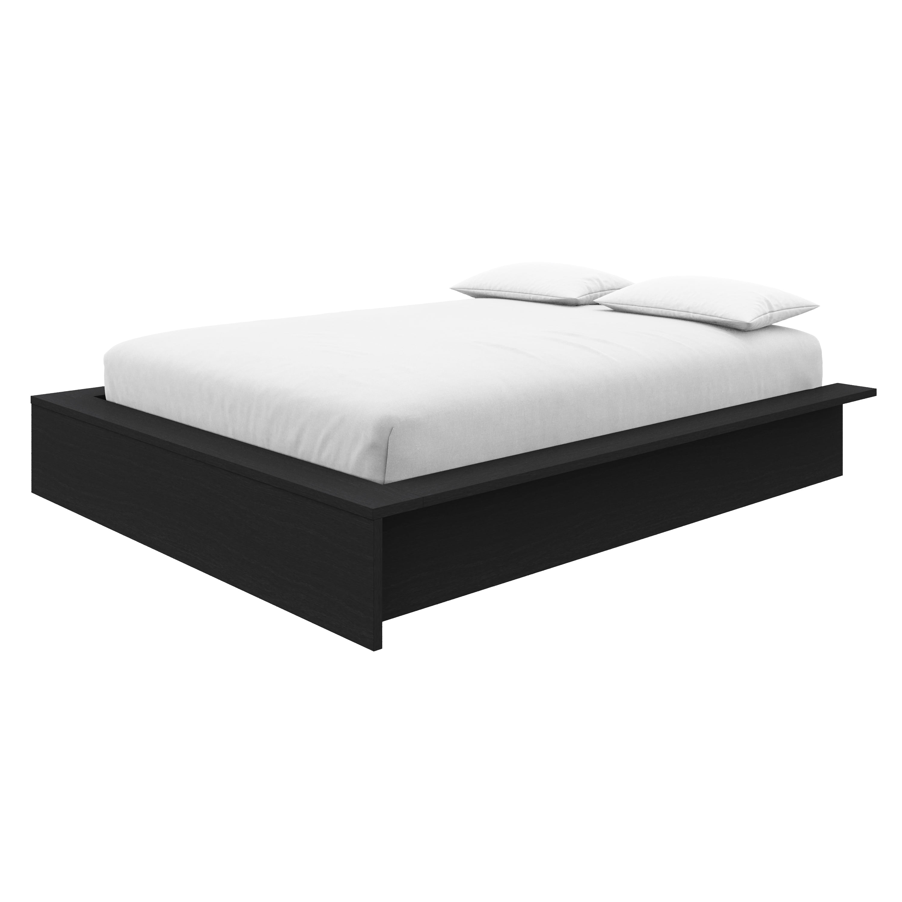 Cadre de lit plateforme Queen Nexera James, chêne noir