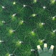 thumbnail image 4 of Novelty Lights 2x10 Net Lights, 100 Warm White LEDs with 4 Inch Spacing, 5mm Wide Angle Bulbs on Green Wire, Connectable End To End, Outdoor Weather Resistant Pillar and Tree Trunk Lighting, 4 of 6