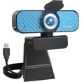 thumbnail image 2 of Caméra Web 1080p, Microphone Intégré/couverture de Confidentialité, Caméra d'Ordinateur Prise et USB, Grand Angle, Caméra Web de Diffusion pour Ordinateur de Bureau/PC pour Portable Zoom Conférence (Sans Trépied), 2 of 6