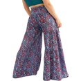 thumbnail image 1 of Femmes Boho Beach Pants Taille Haute Décontracté Évasé Jambe Large Droite Impression Beach Pants, 1 of 5
