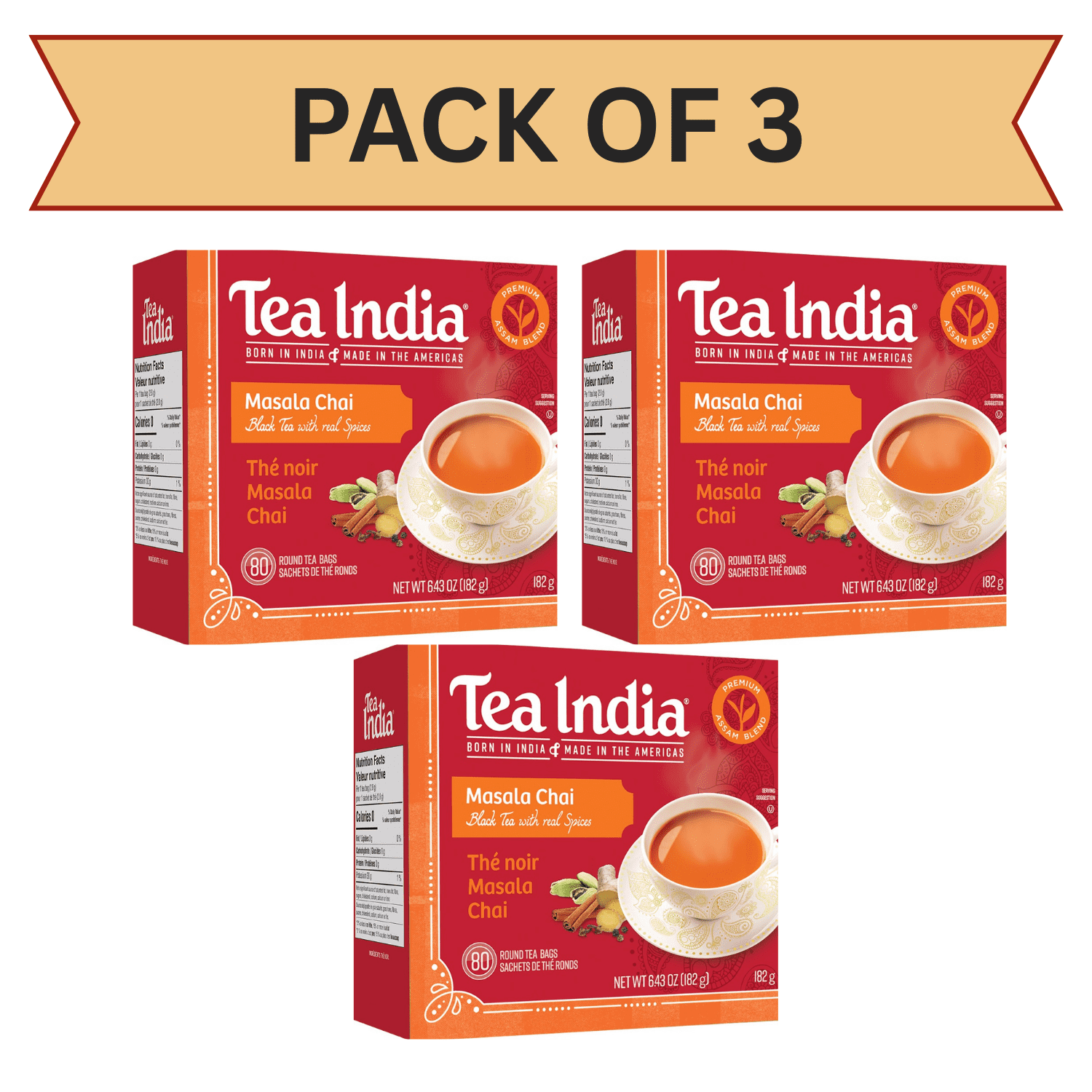 Tea India Masala Chai 80pk, Pack Of 3