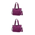 thumbnail image 1 of Wweixi 1/2/3 Durable Tote Handbag For Women - Waterproof And Wear-resistant Multiple Pockets Purple 2PCS, 1 of 6